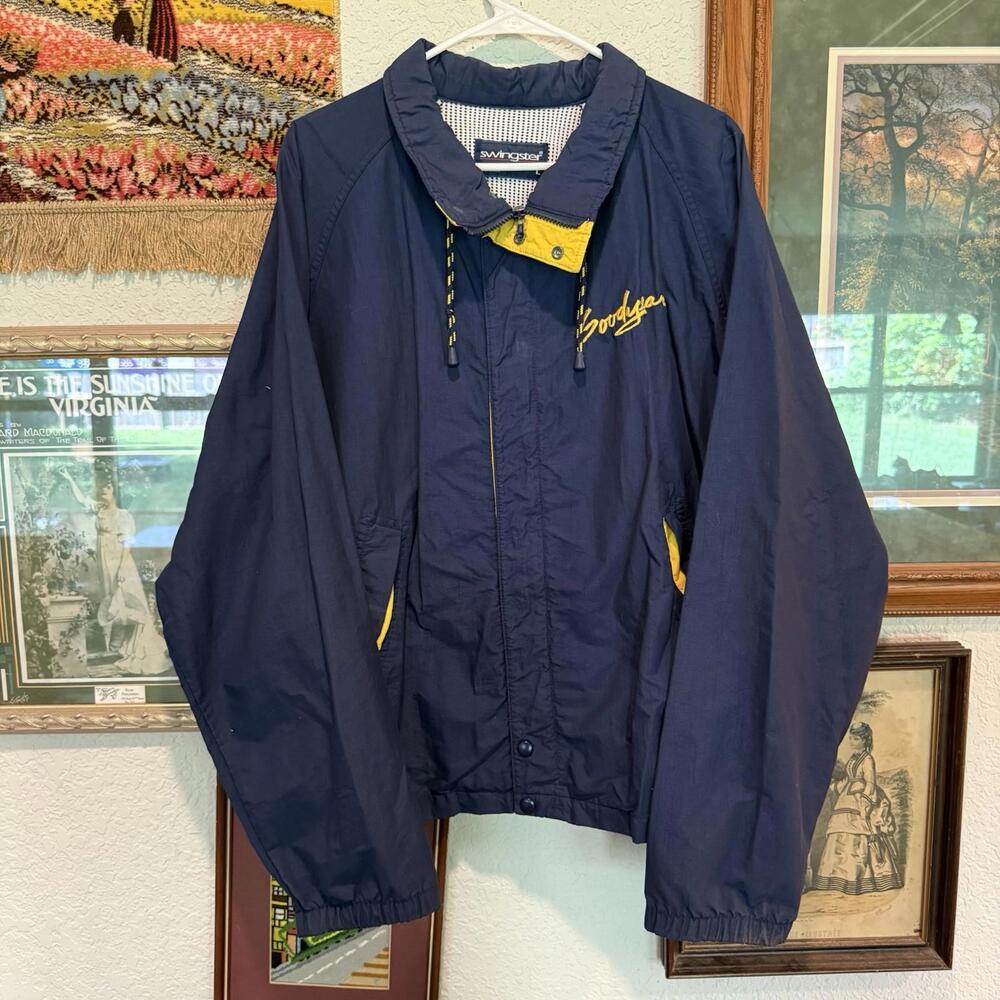 Vintage 90s RARE Swingster Goodyear Automotive Racing Jacket Size‎ Large